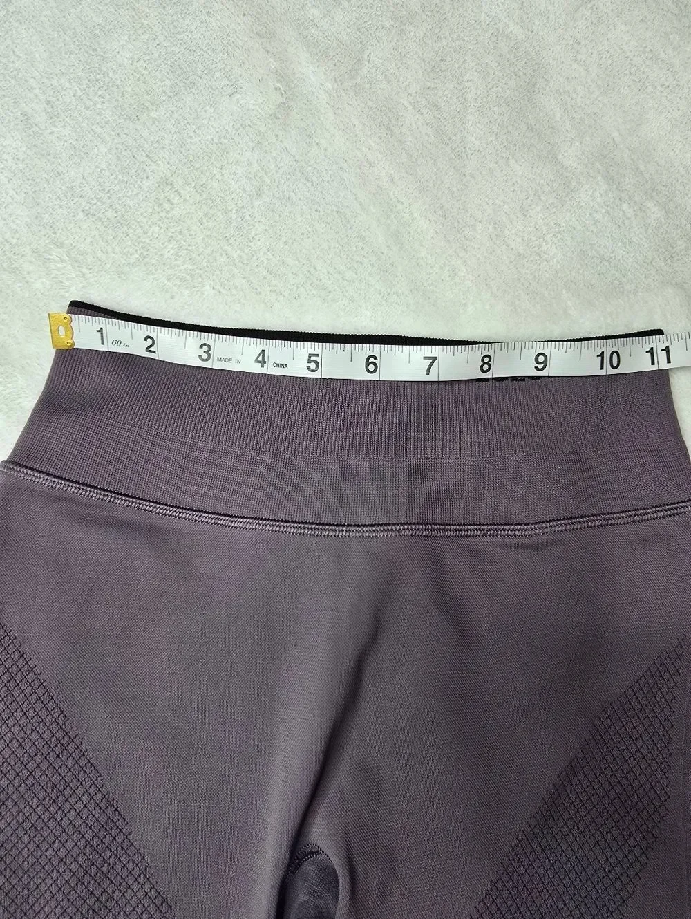 Lululemon Iconic Sweat Tight Seamless Leggings Graphite Purple Black High Rise 4
